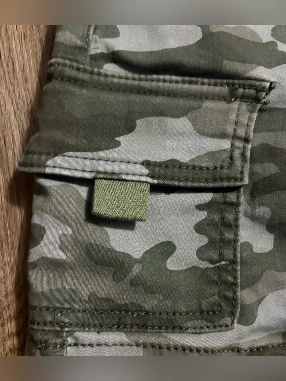 Justice - Olive Camouflage Tie-Waist Cargo Skirt - Size 7